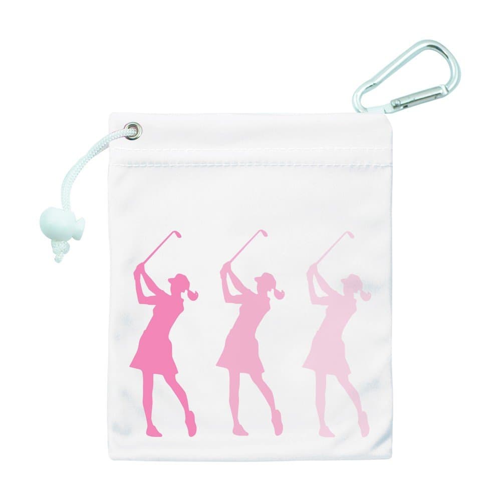 Golf Tee and Accessory Bag. Pink Lady Golfer.