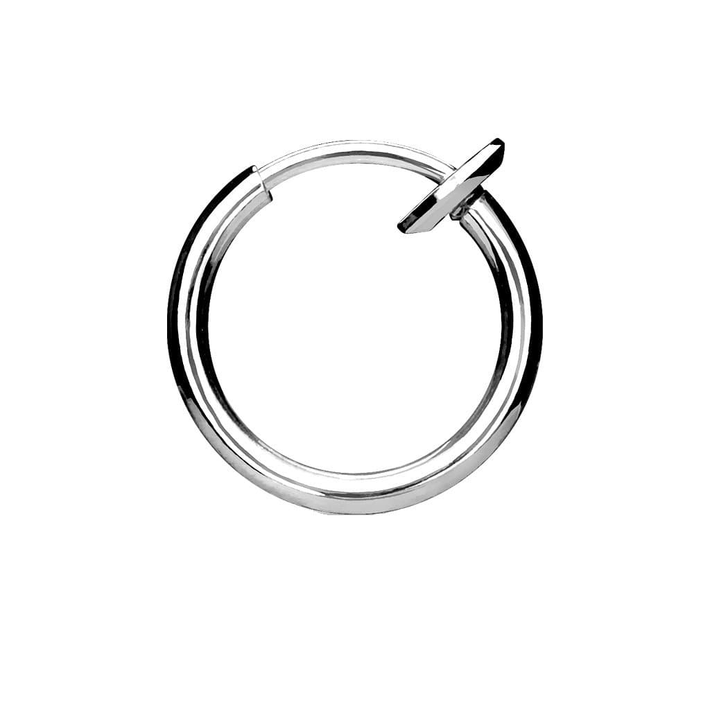 PiercedOff Spring Action Titanium Fake Nose Hoop