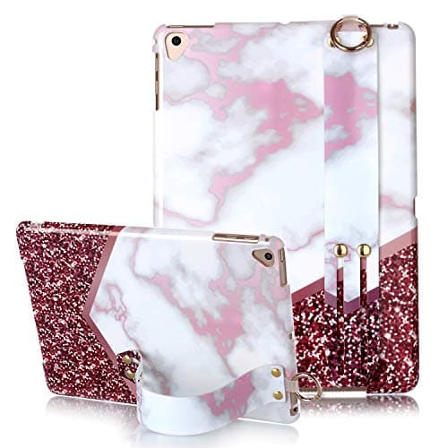 New iPad 9.7 2017/2018 case, Yoomer Marble Design Slim Thin Soft TPU Bumper Glossy Skin Anti-Scratch Protective Case with Adjustable Stand for iPad 9.7 5th / 6th Generation