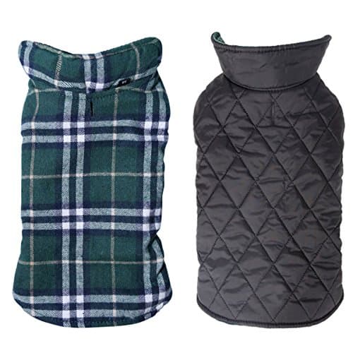 TPYQdirect Dog Jacket Waterproof Coat with Reflective Stripe Windproof Pet Vest Warm Puppy Clothes Reversible Winter Coats Cold Weather Jackets Sweater for Extra Large Dog