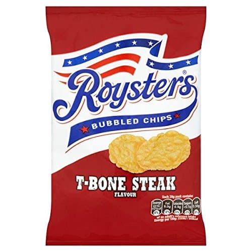 Roysters Bubbled Chips T-Bone Steak Flavour 28 x 28g Bags