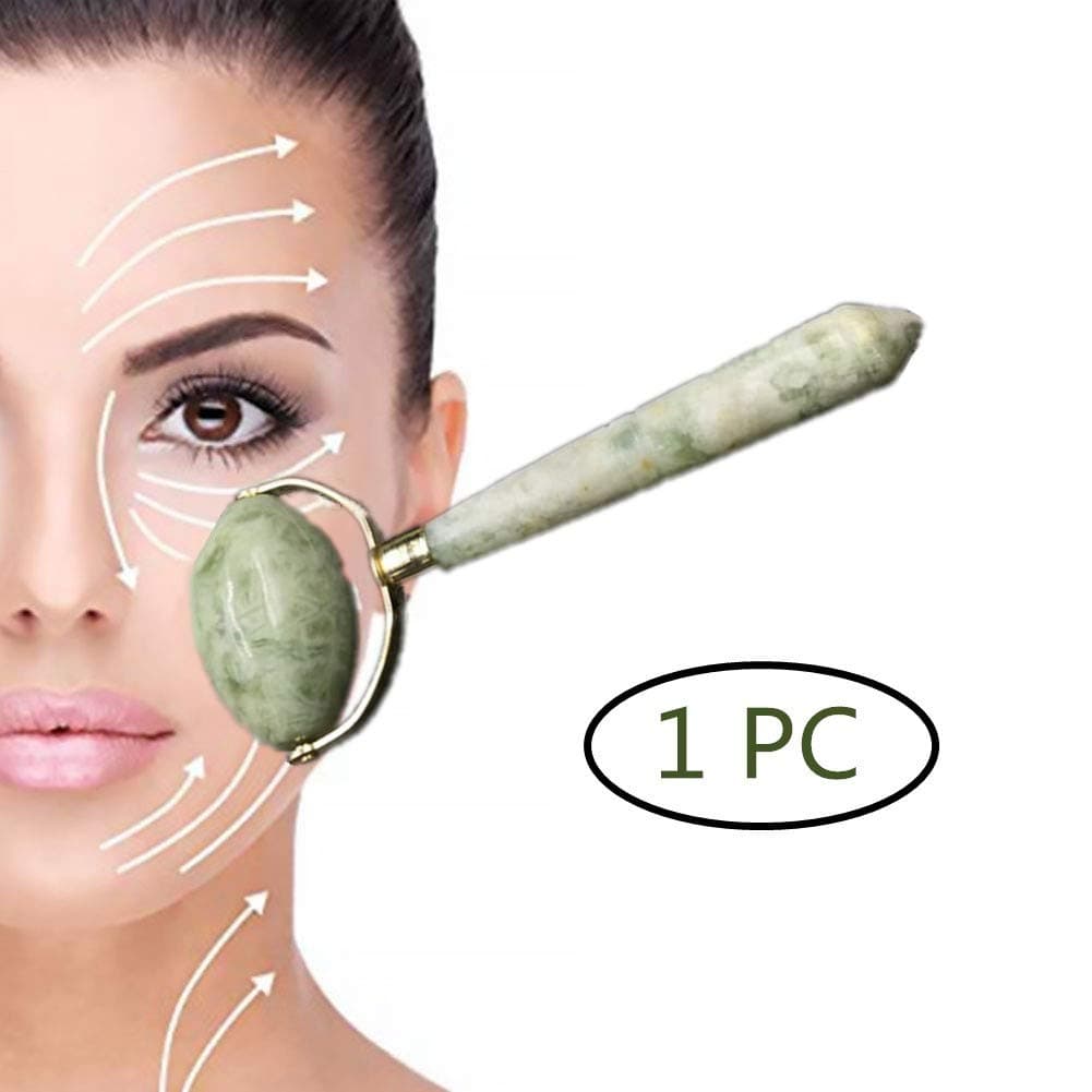 Quartz Facial Roller Face Anti-Aging Roller Jade Stone Roller Gua Sha Facial Tool Cellulite Ttreatment Pitted Skin
