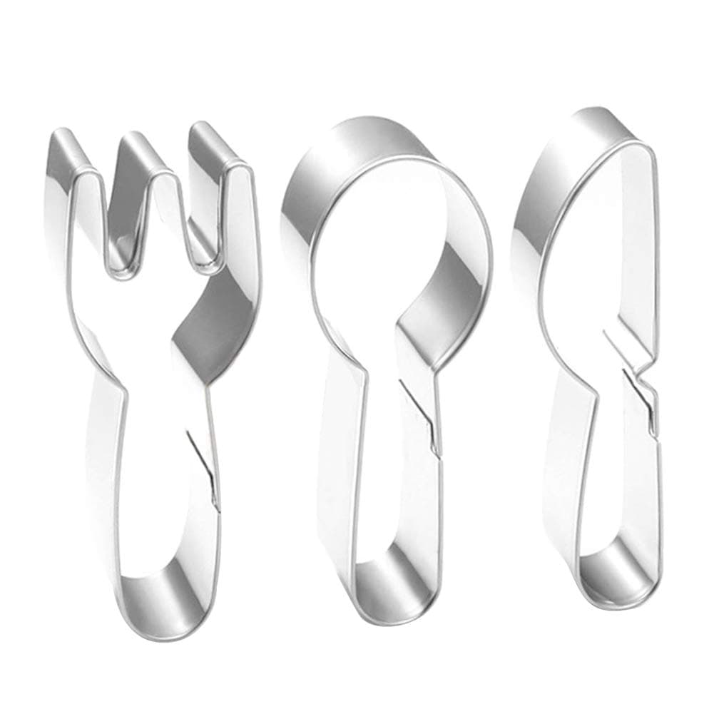 LAANCOO Cookie Cutter Mold 3Pcs DIY Tableware Biscuit Mould Cake Fondant Biscuit Mould