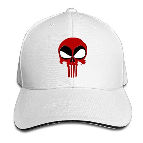 Deadpool Skull Logo Men's Sandwich Snapback Hats