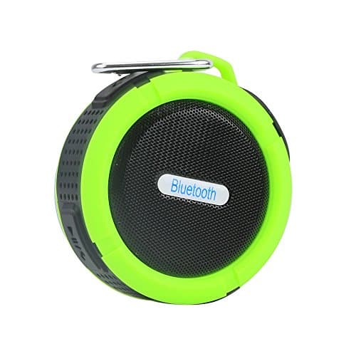 Ecocampor Waterproof Bluetooth Shower Speaker, Hands-free Speakerphone with Built-in Microphone,Powerful Suction Cup (Fluorescent Green)