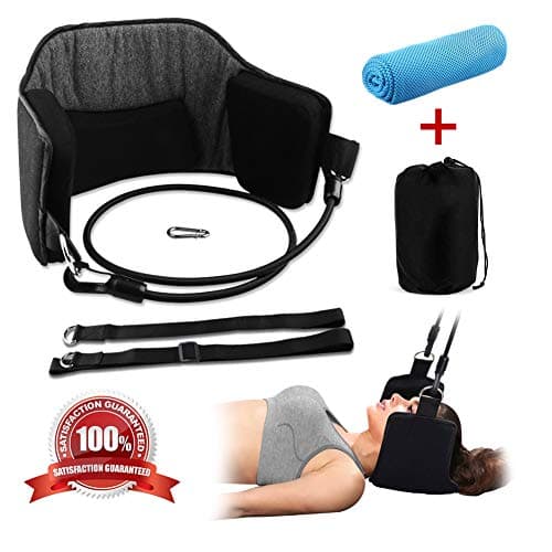Neck Head Hammock Cervical Traction and Relaxation Device, Neck Cradle for Neck Pain Relief Portable for Travel Neck Head Shoulder Pain Relief (Set 01)