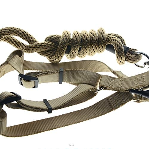 Seasky Dog Rope Leash with Harness,Beige