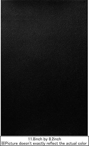 Adhesive ARTIFICIAL LEATHER SHEET 11.8inch by 8.2inch (Black)