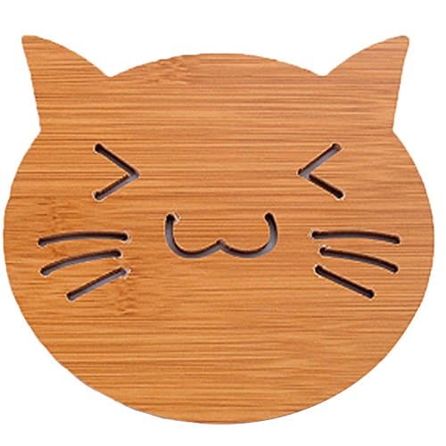 C360 Hollow Shape Coasters Wood Table Mat Creative Non-slip Insulation Kitchen Dining Accessories (Style 4)