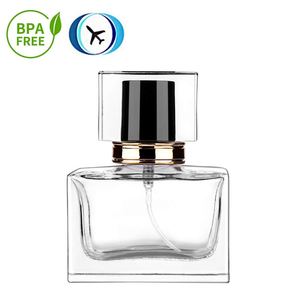 Perfume Bottles, 1oz Perfume Atomizer, Mini Clear Spray Bottle With Black Sprayer 1oz/30ml
