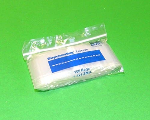 Reloc   2MIL Reclosable Bag, 1.5"x2", 100 Count, Clear