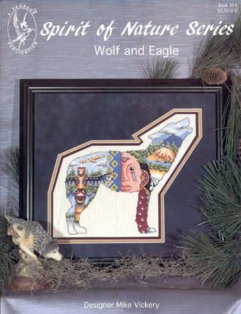 Pegasus Originals Wolf and Eagle Counted Cross Stitch Leaflet
