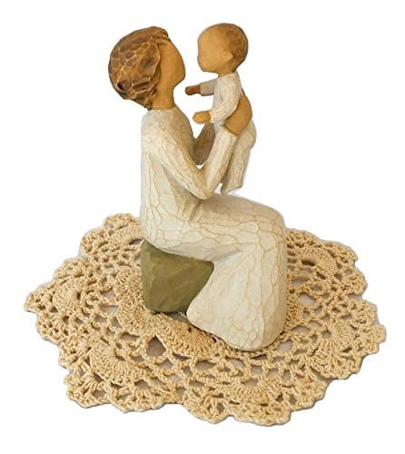 Peace Distributors Willow Tree Baby Themed Figurine with Westbraid Doily (Grandmother)