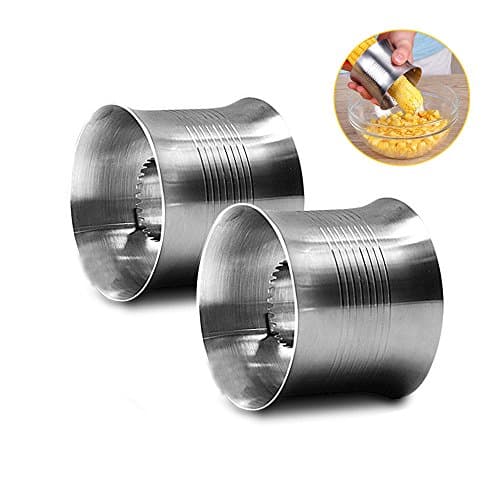 Sunnyac Kitchenware Stainless Steel Household Corn Cutter Cob Corn Stripper, Sharp Corn Peeler Stripper One-Step Cob Remover - Quick Kitchen Helper (2 Packs)