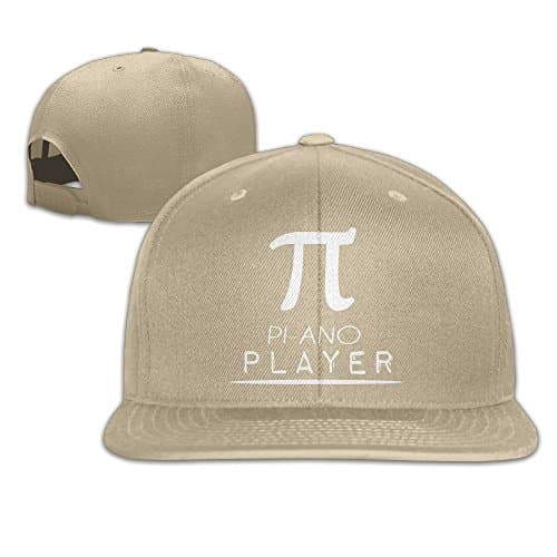 WilliamKL PI-Ano Player Flat Bill Snapback Adjustable Traveler Caps Natural