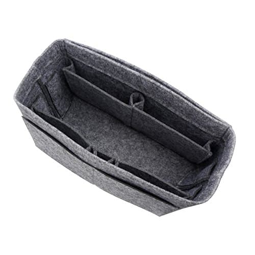 Actater Large Felt Purse Organizer Insert, Multi-Pocket Handbag Shaper, fits Tote Bag like Speedy or Neverfull (XL-Grey)