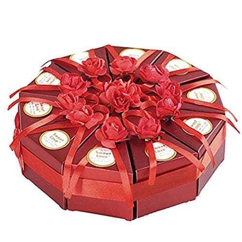 Seawood Creative Candy Box Triangle Cake Box Favor Candy Box - B