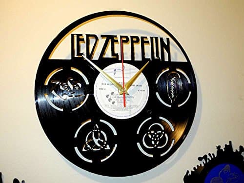 Led Zeppelin Vinyl Record Wall Clock - Get unique bedroom or nursery wall decor - Gift ideas for boys and girls Fantasy Film Unique Art Design