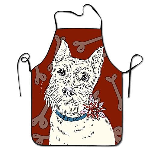 Dog Like Bone Personalized Waist Adjustable Durable Apron Unisex Kitchen Cooking Comfortable Apron Grill Cooking Baking Crafting Chef Apron Commercial Restaurant Apron