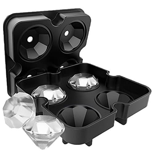 Edtoy 1pc Black Silicone Diamond Geometric Ice Cube Tray Maker