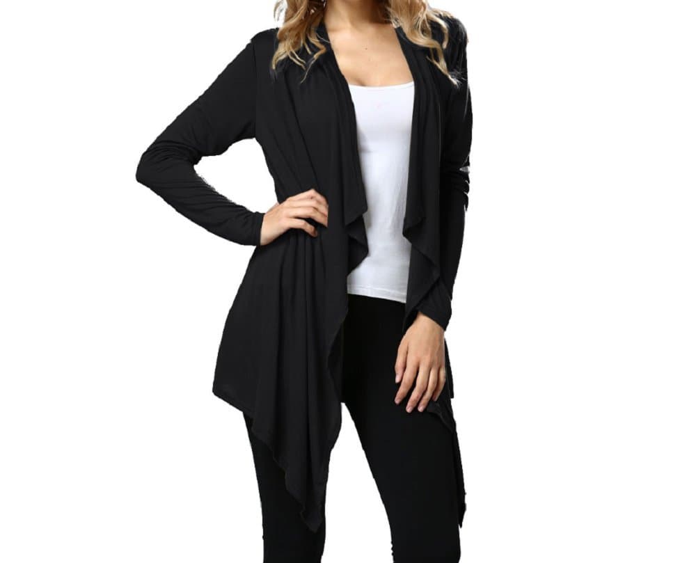 Quicksilk Womens Plus Size Long Sleeve Cardigans Coat