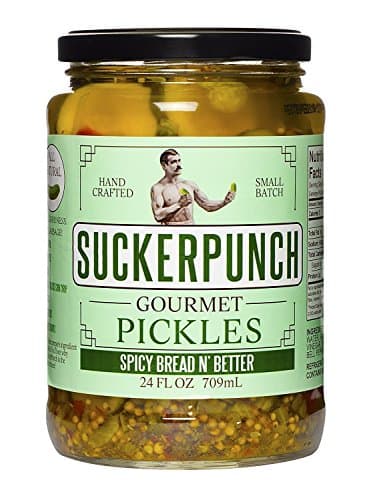 SuckerPunch Spicy Bread N' Better Pickles 24 Ounce, Pack of 2