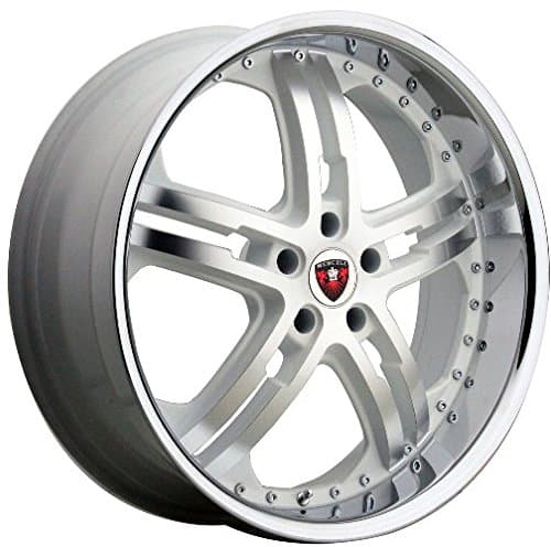 20" Inch Merceli M6 White Machine w/ Chrome Lip Wheels Rims Only | ASANTI LEXANI FORGIATO DUB MERCEDES AUDI BMW INFINITY