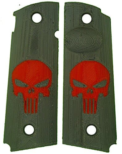 Punisher 1911 Grips in Red on Grey