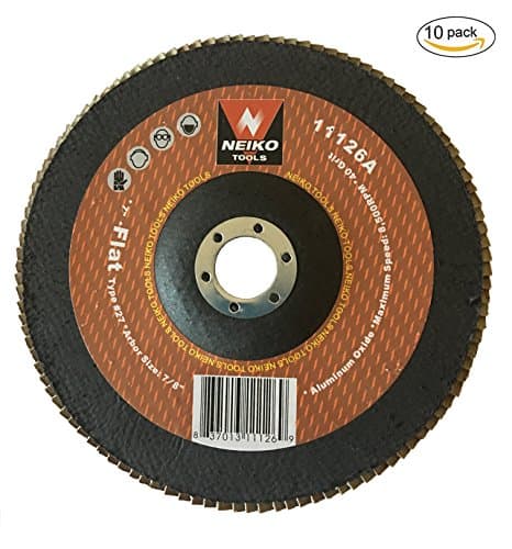 10 New 7" Neiko 40 Grit Sanding Flap Discs Flat Grinding &amp; Sanding Wheels