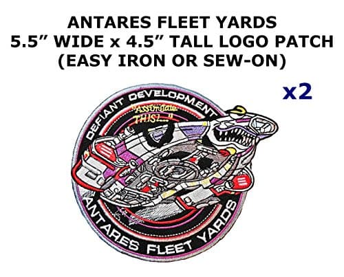 2 PCS Star Trek Antares Fleet Yards Theme DIY Iron / Sew-on Decorative Applique Patches