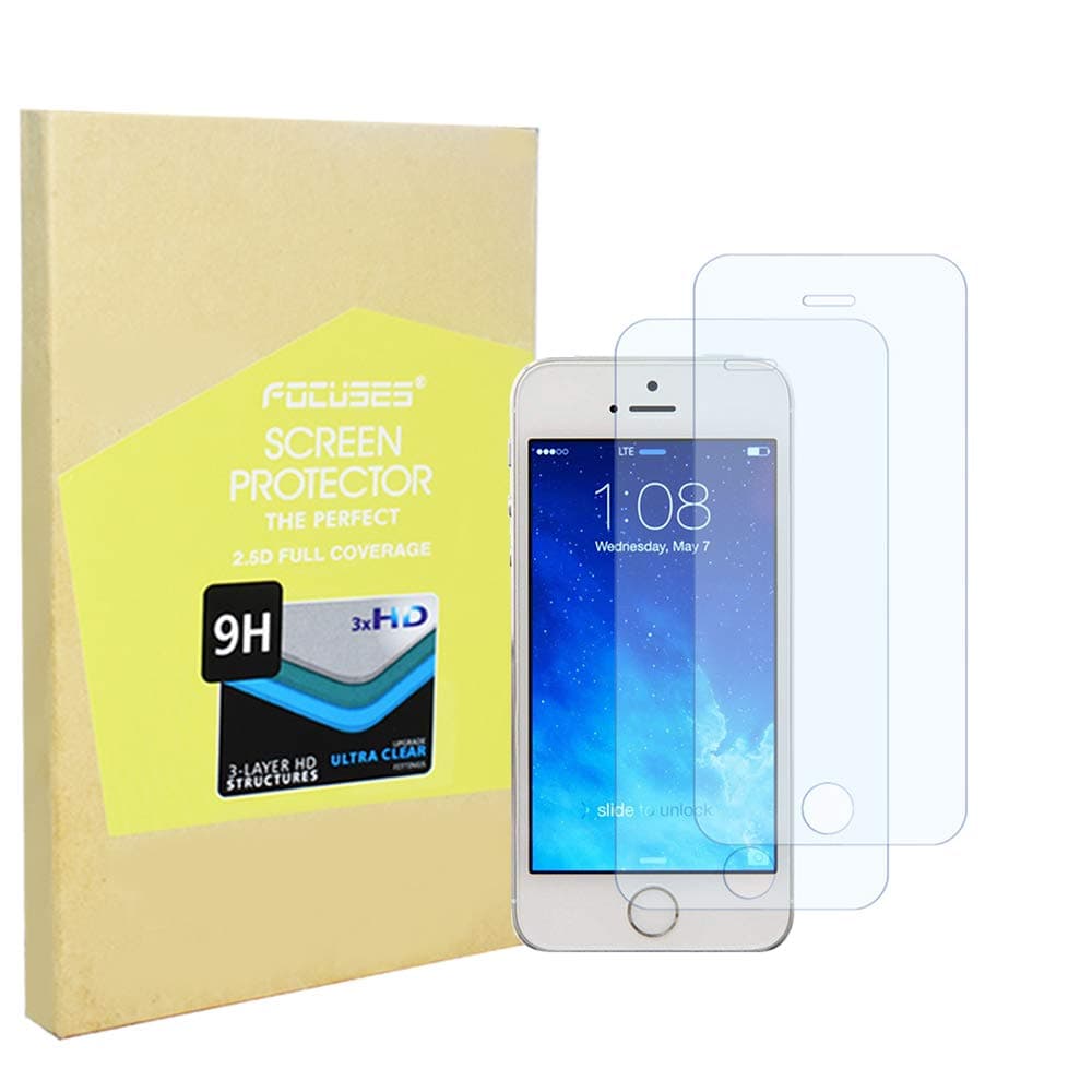 Screen Protector Japan Tempered Glass iPhone 5s 5c 5 se[Anti Blue Light] Anti-Glare Screen Film Shield Cover Saver iPhone 5s/5c/5/se[2pack] 2.5d Round Edge/Full Coverage/Case Friendly/Focuses