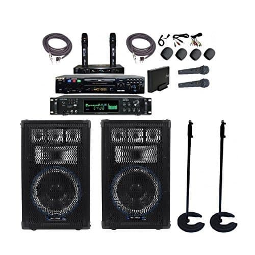 NEW 5000 WATT PROFESSIONAL KARAOKE SYSTEM LED SPEAKERS