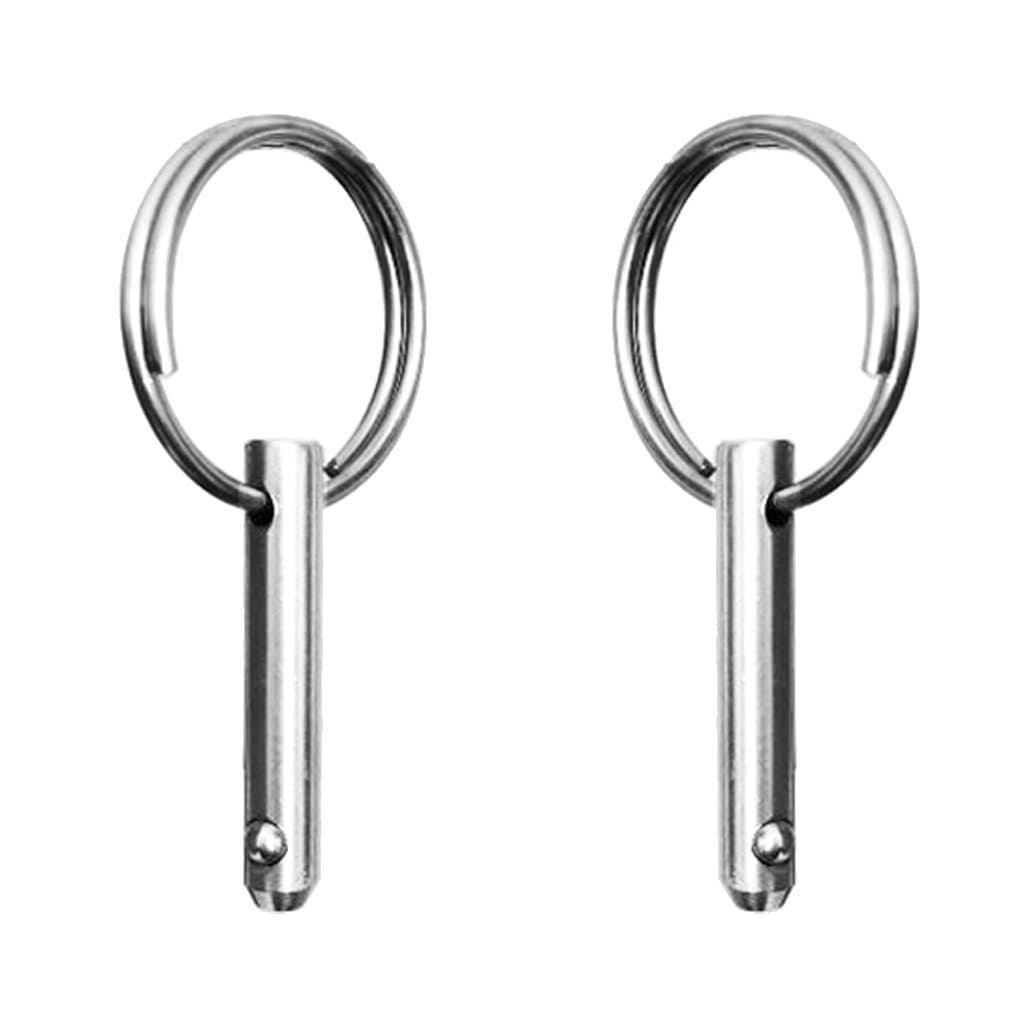 Uteruik2 Pieces Quick Release, Spring Loaded 1/4" Marine Grade 316 Stainless Steel Ball Pins for Bimini Top & Deck Hinge - Corrosion Resistant