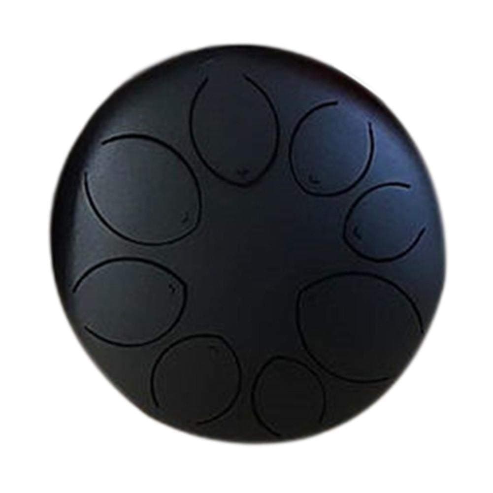 8 Inch 8 Notes Tongue Drum,percussion Instrument Pan Drum,steel Ethereal Tongue Drum Set Steel Titanium Alloy Black/titanium White 13.5x19.5m/5.31x7.681in 1.35kg With Mallets Music Book Bag