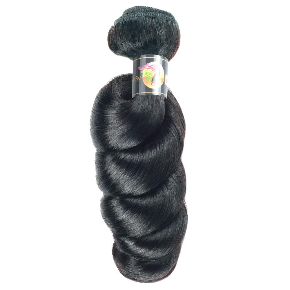 Loose Wave 1 Bundle Deal 9A Real Virgin Raw Curly Human Hair Unprocessed Wavy Extension Natural Color (20 Inch)