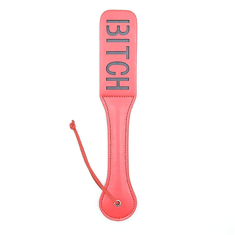 daogong Leather Paddles Rounded Corner 2 Layer Leather Engraved English