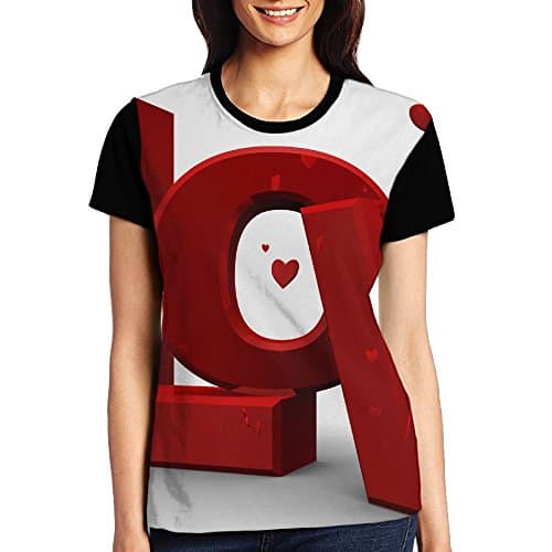 Valentine's Day Womens 100% Polyester T Shirts Apparel
