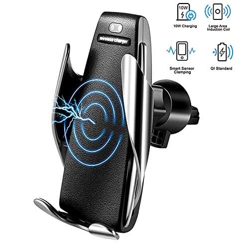 Gtinna Wireless Car Charger Mount Infrared Sensor Automatic Clamping for iPhone Xs Max Xs XR X 8 8 Plus,10W Fast Chargeing for Samsung,Wireless Car Charger for Android Smartphones Qi Certified