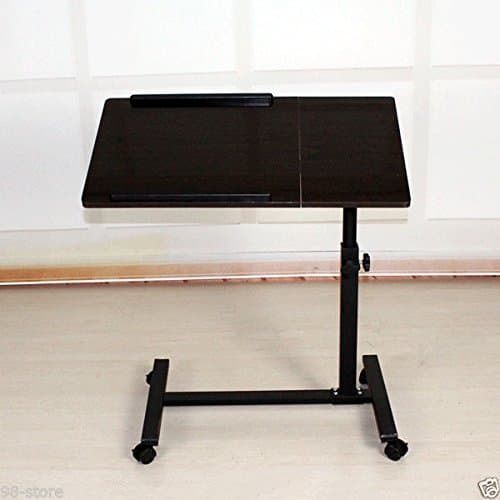Portable Laptop Notebook Rolling Table Cart Tv Stand Tiltable Tabletop Desk