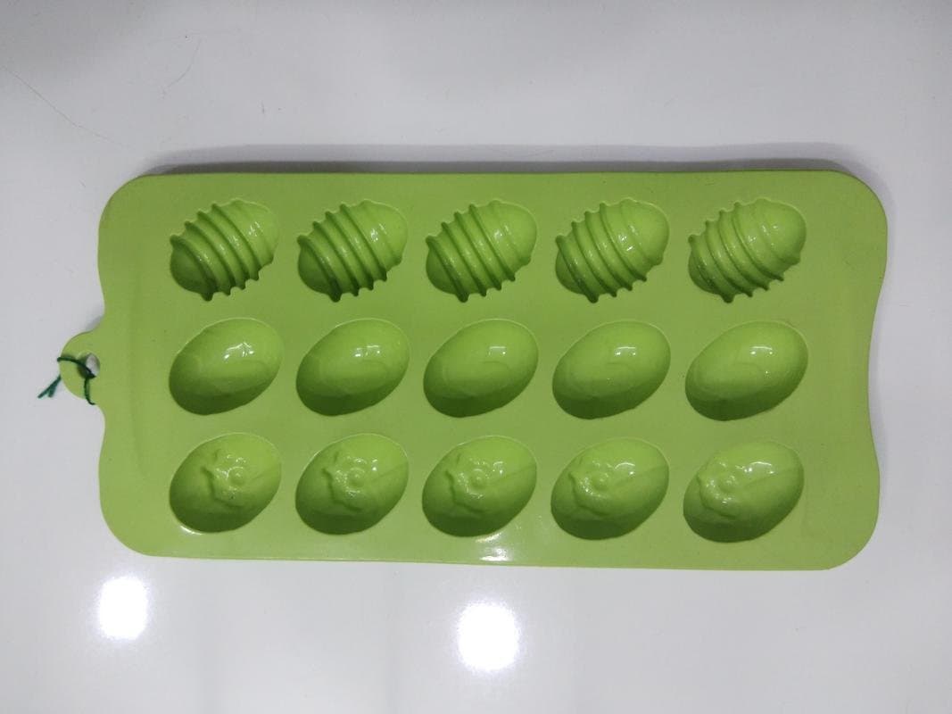 ZONTOM Silicone Easter Egg Design Chocolate MOLDS (15 Cavities)