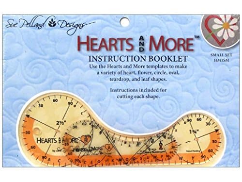 Hearts and More Small Template Set: 2 1/2 Inches X 7 Inches and 1 5/8 Inches X 4 Inches