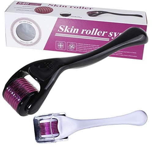 Cosmetic Tool Kit,illuMMW 0.5-3.0mm Portable Titanium Micro Needle Derma Roller Anti Wrinkles Skin Care - White 1.0mm