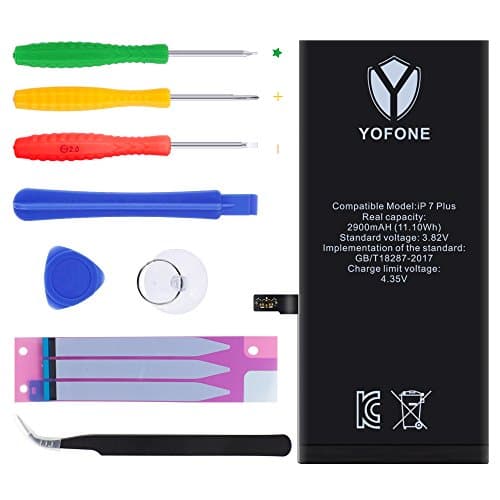 YOFONE Batteries for 7 Plus with Complete Repair Tool Kits &amp; Instructions [365 DAYS Warranty]