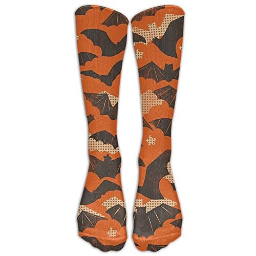 Halloween Fabric Halloween Patterns Compression Socks Soccer Socks Knee High Socks Long Stockings For Running,Jogging,Cross Training,Workouts,Basketball,Hiking,Tennis,Cycling,Relief