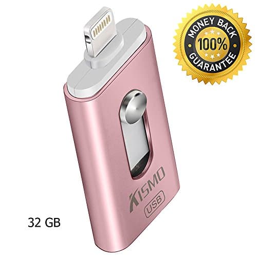 [Apple MFi Certified] Flash Drive 32GB USB 2.0 for iPad iOS PC and Android with Extended Lightning Connector External Storage Memory Stick