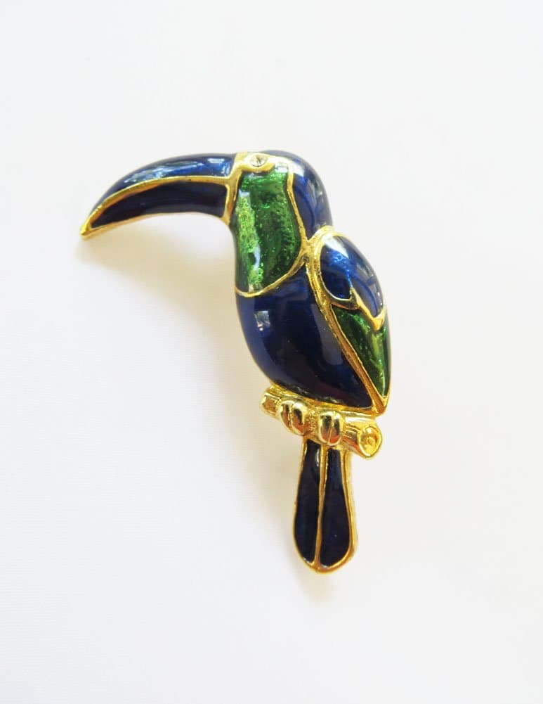 Danecraft Gold - Plated Parrot Bird Pin Brooch