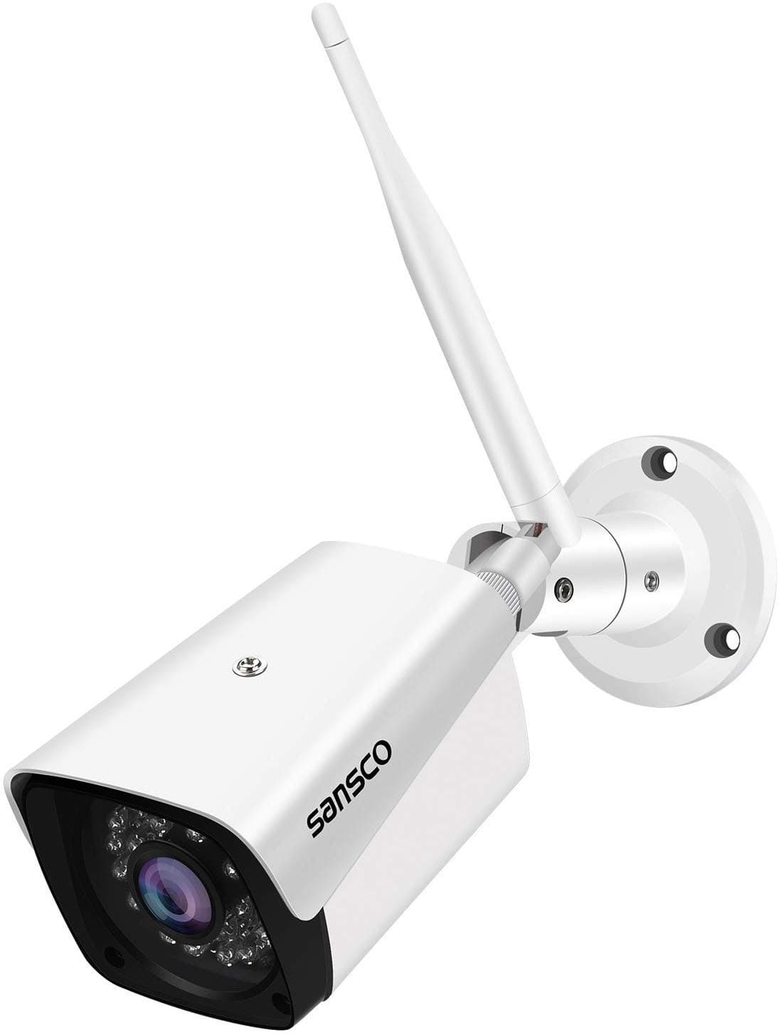 SANSCO 8CH Expandable Home Security WiFi Camera System with (4) HD Bullet Cameras and 12 inch Monitor (Add-on Camera)