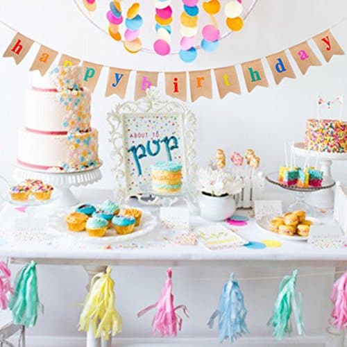 Hessian Burlap Happy Birthday Banner
