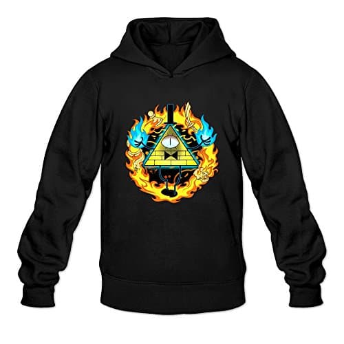 Flycro Men's Bill Cipher Gravity Falls Heart Sweatshirts
