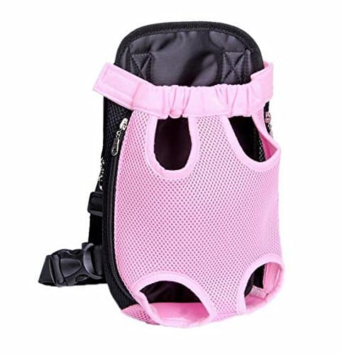 Gracefur Pet Front Backpack Carrier Cute Legs Out Top-Load Dog Travel Carrier Adjustable and Protable for Dogs, Cats, Small Pets Pink M
